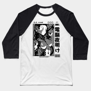 Cyberpunk Anime Cyborg Girl Japan Streetwear Japanese Manga Aesthetic Baseball T-Shirt